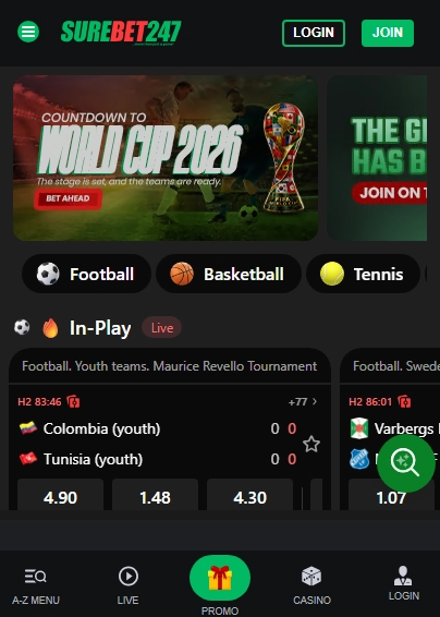 Surebet247 Casino Mobile screenshot